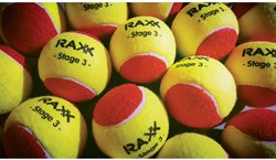 Low Bounce Tennisbal (3 stuks), geel/rood
