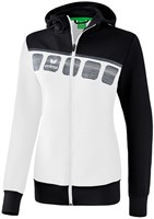 Erima Dames Tr.jack 5-C, mt 40, wit/zwart/donkergrijs