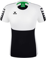 Erima Dames T-shirt Six Wings, mt 38, black/white