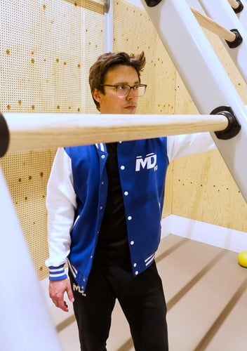 MD90 - College vest - S - Blauw