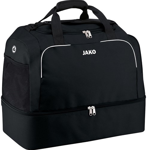 Jako Sporttas Classico met bodemvak, mt Junior, zwart