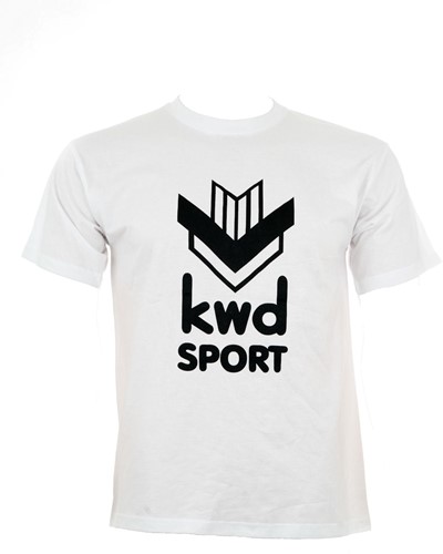 KWD T-shirt met groot KWD logo km, mt S, wit