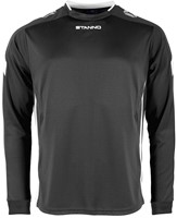 Stanno Shirt Drive lm, mt 152, zwart/wit