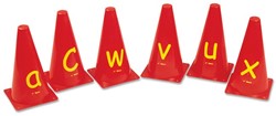 MDsport - Pionnen alfabet set - Kegels met letters - Set van 26 
