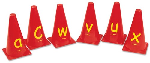 MDsport - Pionnen alfabet set - Kegels met letters - Set van 26 