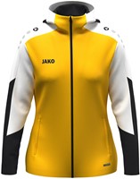 Jako - Dynamic - Jas met kap - Dames - 34/36 - Geel Wit Zwart