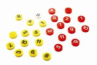 Set magneten voor taktiekbord - Genummerd