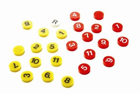 Set magneten voor taktiekbord - Genummerd