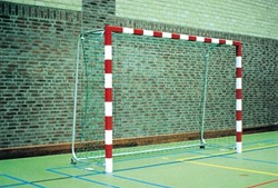 Stel handbaldoelen vrijstaand 3,0x2,0 m, rood/wit