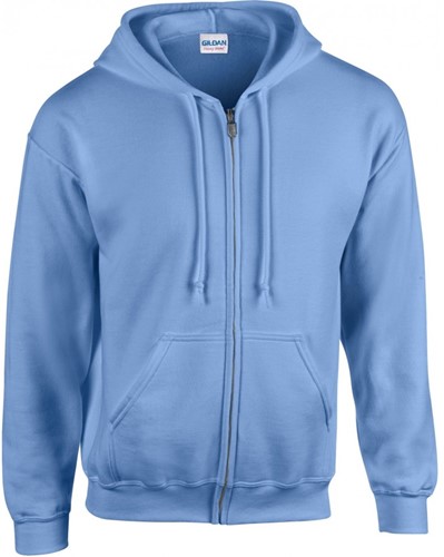 Gildan Sweater met capuchon/rits, mt XL, carolina blue