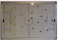 KWD Taktiekbord opvouwbaar 90x60 cm, wit
