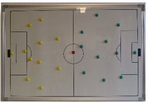 KWD Taktiekbord opvouwbaar 90x60 cm, wit