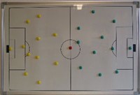 KWD Taktiekbord voetbal, mt 45x30 cm, wit