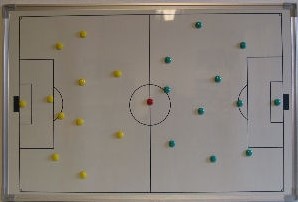 KWD Taktiekbord voetbal, mt 45x30 cm, wit