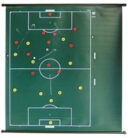 Taktiekbord oprolbaar voetbal, mt 100x95 cm, groen
