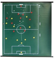 Taktiekbord oprolbaar voetbal, mt 100x95 cm, groen