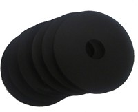 Set (6) schuimrubbers voor natte kalkwagen, zwart