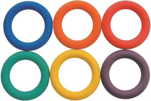 Megaform - Moosgummiring - Set van 6 - Alle kleuren - 15 cm