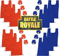 Battle Royale set - 12 hesjes - Blauw/Rood - Junior