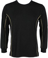 KWD Shirt Diablo lm, mt 140, zwart