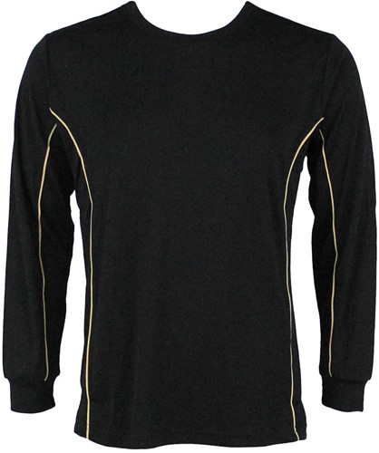 KWD Shirt Diablo lm, mt 140, zwart