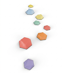 MDsport - Balanceerstenen - Diamant vorm - Set van 8