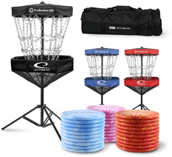 Latitude 64° - Disc Golf Schoolset - 3 baskets en 30 putters - zwart/rood/blauw