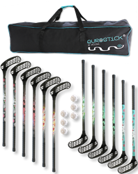 Eurostick - Unihockeys set - Inclusief draagtas - Wild & Crazy - Premium set