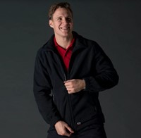 Fleecevest met doorlopende rits, mt XS, zwart