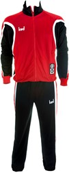 KWD Trainingspak Fresco, mt 128, rood/zwart/wit