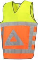 Veiligheidsvest Tabard Verkeersregelaar, mt M/L, oranje/geel