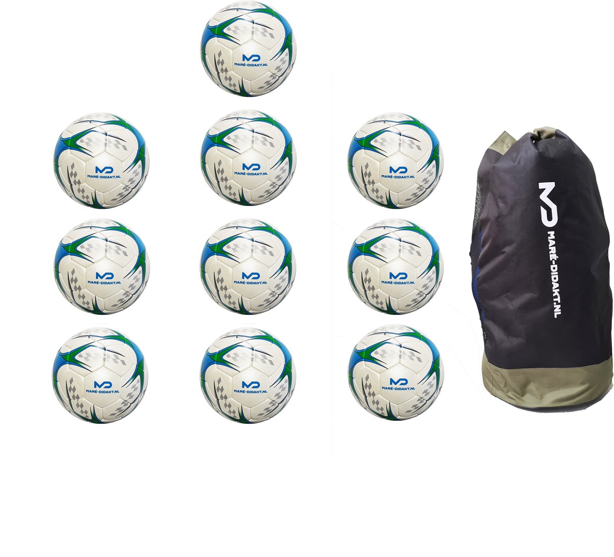 Derde Onverbiddelijk fluweel MDsport - Voetbal - kunstgras - set van 10 - maat 4 MDsport