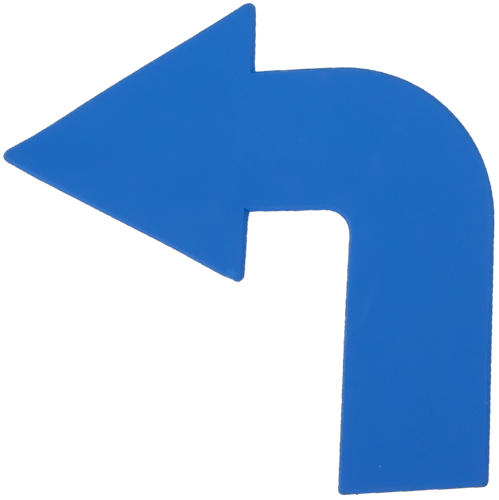 MDsport - Markeerpijlen - Bocht - Curved - Blauw