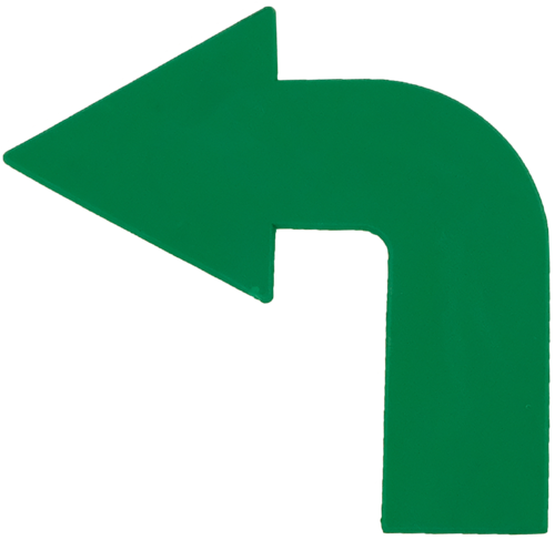 MDsport - Markeerpijlen - Bocht - Curved - Groen
