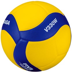 Mikasa Volleybal V330W, mt 5, geel/blauw