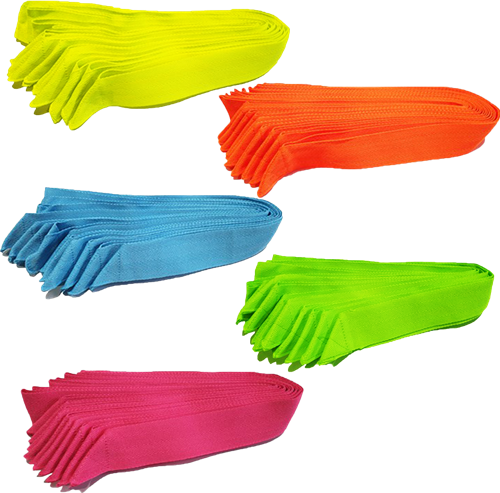 MDsport - Partijlinten - Set van 50 - 5 kleuren neon - VO