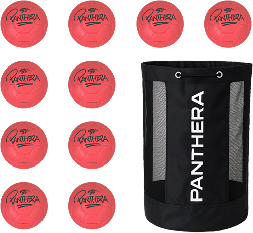 Panthera - Burner bal - Set van 10 - Inclusief ballentas - Zachte handbal - 13 cm - Roze