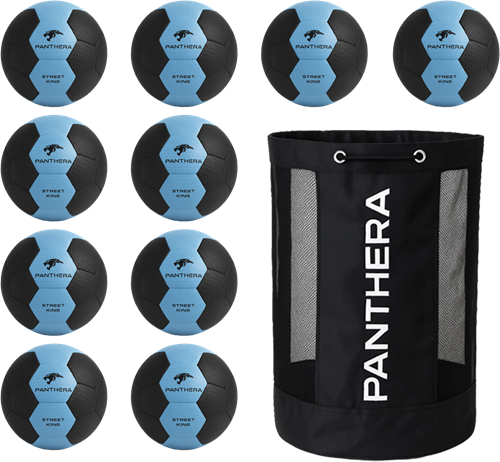 Panthera - Straatvoetbal - Street King - Maat 5 - Set van 10 - Inclusief ballentas
