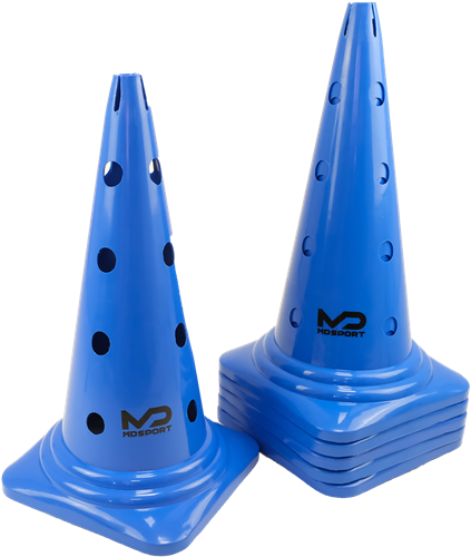 Multifunctionele afbakenkegel - 50 cm - Set van 6 - Blauw