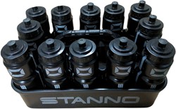 Stanno Bidonrek + 12 bidons, inhoud 12 bidons, zwart