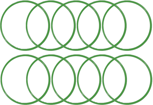MDsport - Turnhoepel - onbreekbaar - 60 cm - Set van 10 - Groen