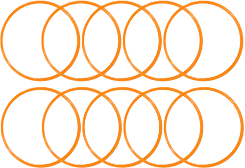 MDsport - Turnhoepel - onbreekbaar - 36 cm - Set van 10 - Oranje