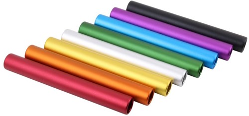 Estafettestokje aluminium - Set van 8 - Junior - Basis kleuren