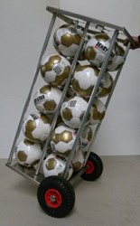 Ballenwagen aluminium zonder wielen voor 20 ballen