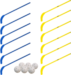MDsport - Unihockeystick - Kort - Basis - Set van 12 - Diverse kleuren