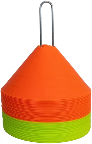 KWD Afbakenschijven hoog, 50 stuks in 2 kleuren, geel/oranje