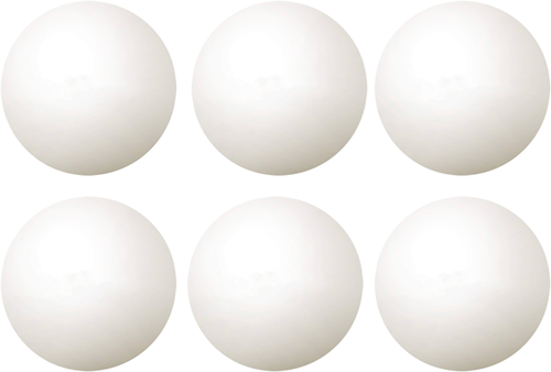 Tafeltennisbal extra groot - Wit - Set van 6
